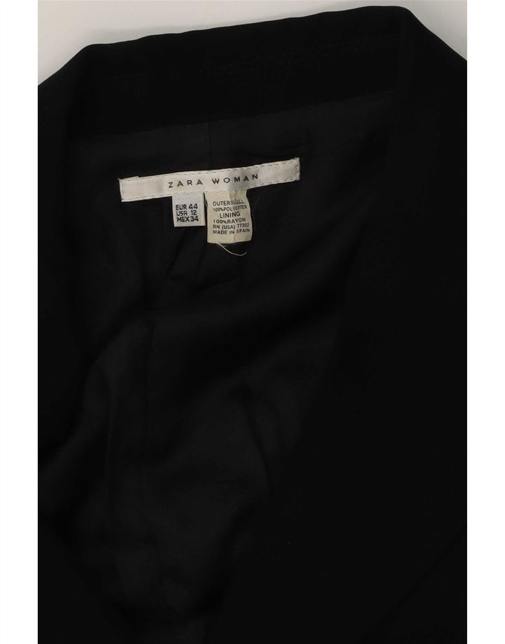 Damska marynarka Zara zapinana na 2 guziki EU 44 XL, czarny poliester