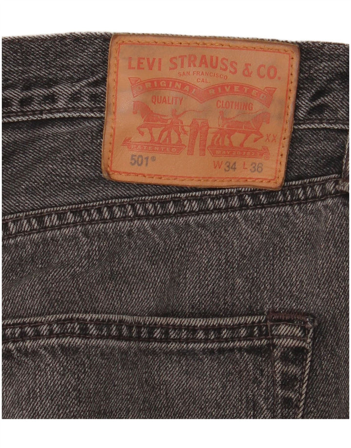 Męskie jeansy Levi's 501 Straight W34 L36 Czarne