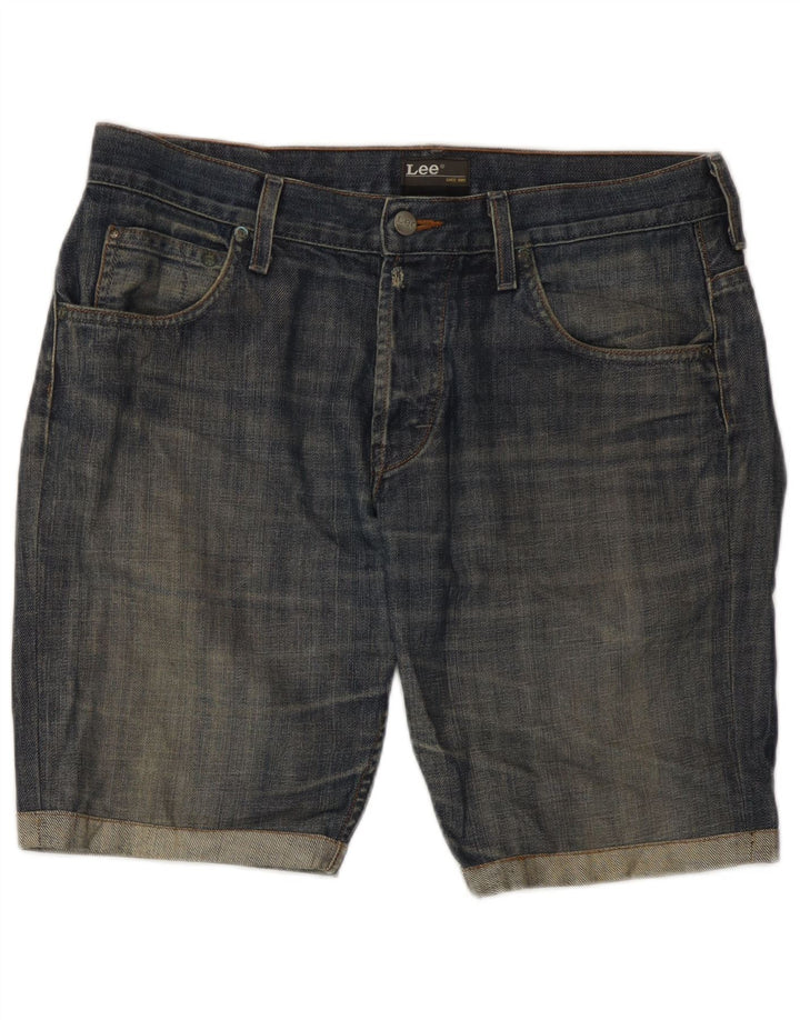 Męskie spodenki jeansowe Lee Knox W34, duże, niebieskie, bawełniane