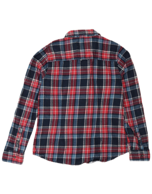 Damska koszula flanelowa Superdry UK 16, duża, wielokolorowa, bawełniana w kratę