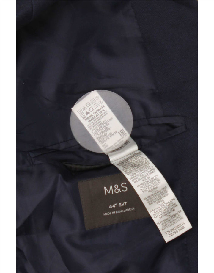 Marks & Spencer Męska marynarka zapinana na 2 guziki, UK 44 XL, granatowa, poliester