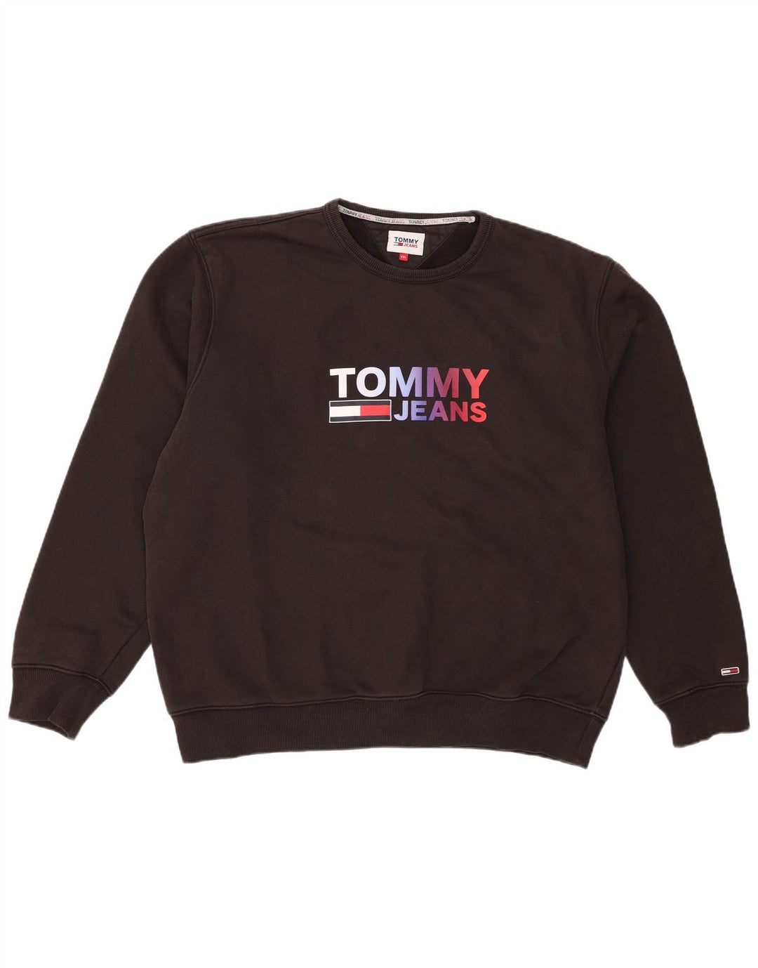 Męska bluza z grafiką Tommy Hilfiger 2XL, czarna bawełna