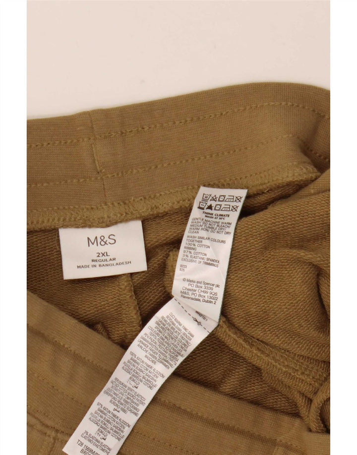 Męskie spodnie dresowe Marks & Spencer 2XL, beżowe, bawełniane