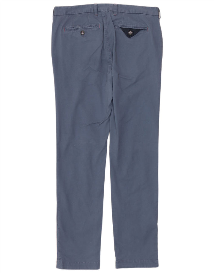 Męskie proste spodnie garniturowe TED BAKER W32 L32 Niebieskie, bawełniane
