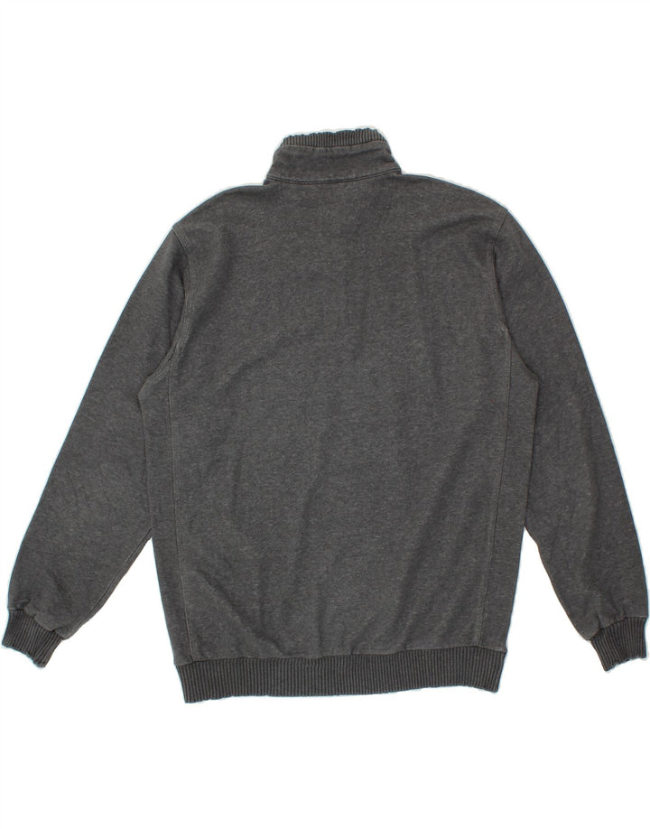 CHAMPION Mens Graphic Zip Neck Sweatshirt Jumper Large Grey Cotton Vintage Champion and Second-Hand Champion from Messina Hembry 