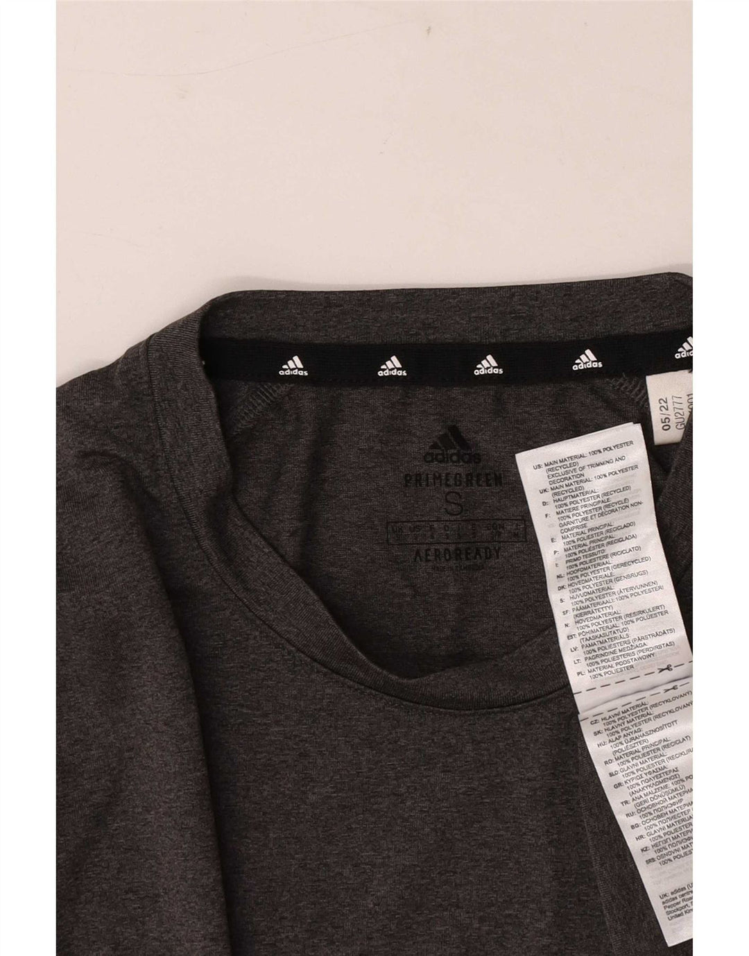 Męska koszulka Adidas Aeroready Top, mała, szara, z poliestru