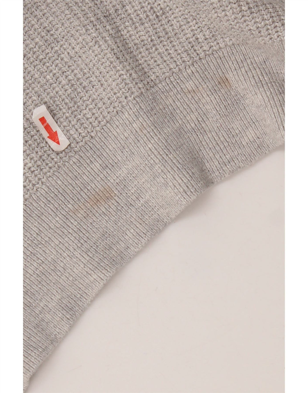 Męski sweter z okrągłym dekoltem Superdry, średnioszary, bawełniany