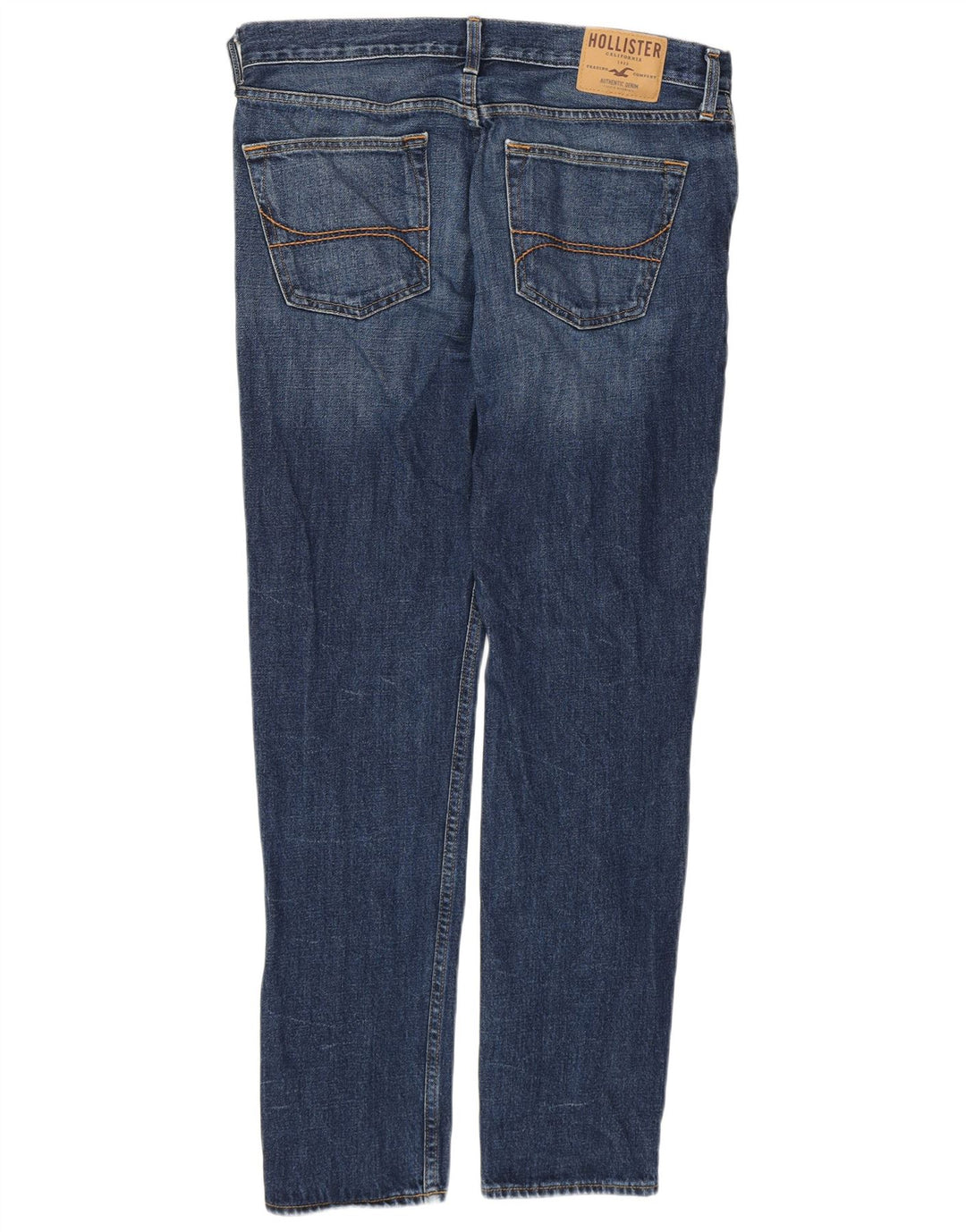 HOLLISTER Męskie jeansy slim W33 L32 Niebieskie bawełniane