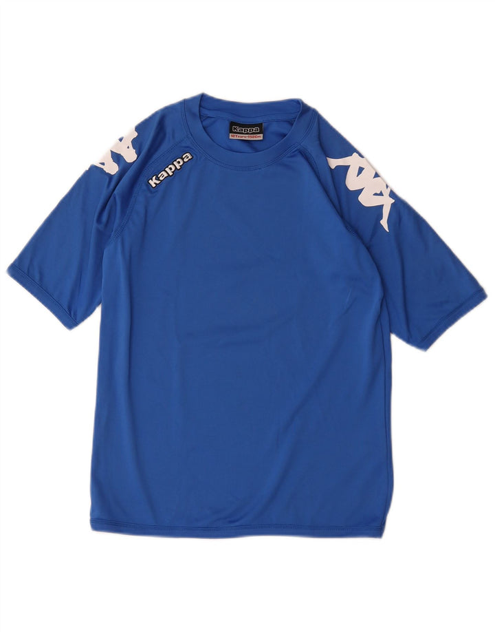 Chłopięcy T-shirt z grafiką Kappa 11-12 lat, niebieski poliester