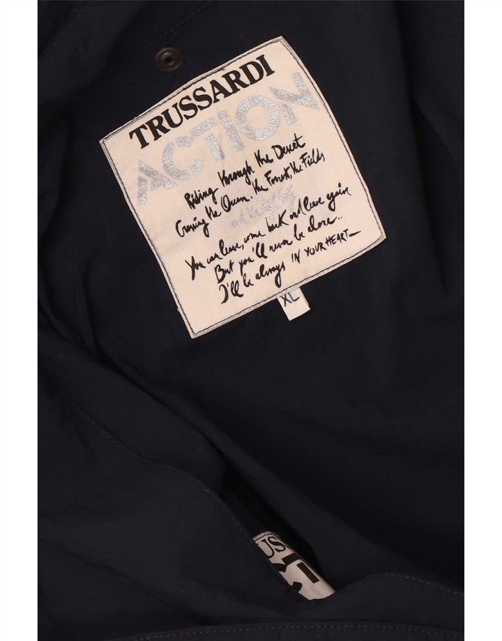 Męska kurtka z kapturem Trussardi UK 42 XL granatowa