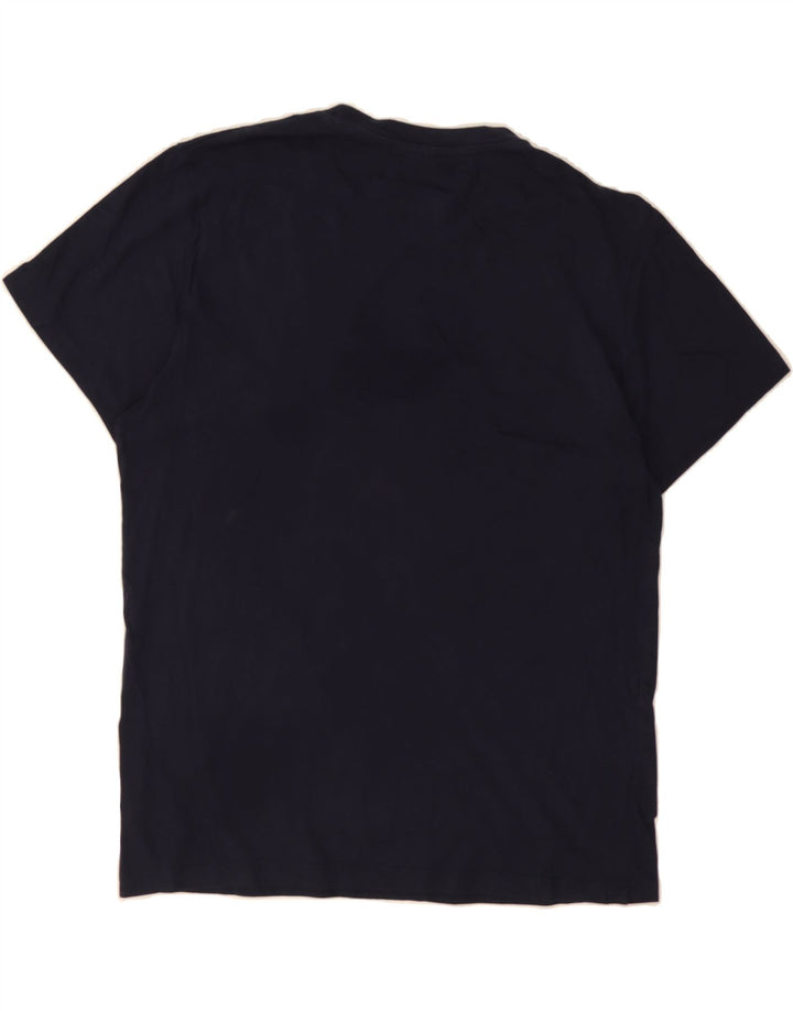 JACK & JONES Mens T-Shirt Top Large Navy Blue Cotton Vintage Jack & Jones and Second-Hand Jack & Jones from Messina Hembry 