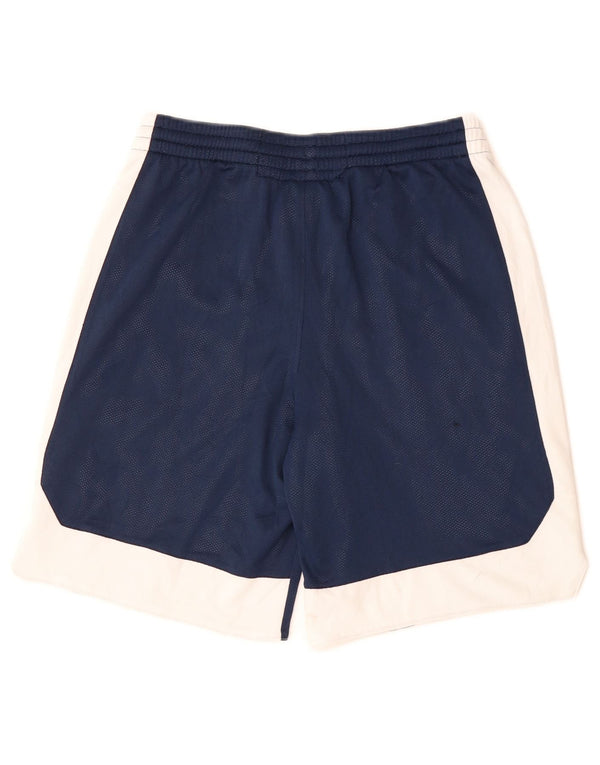 Chłopięce spodenki sportowe Adidas 13-14 lat XL Granatowy poliester z blokami kolorów