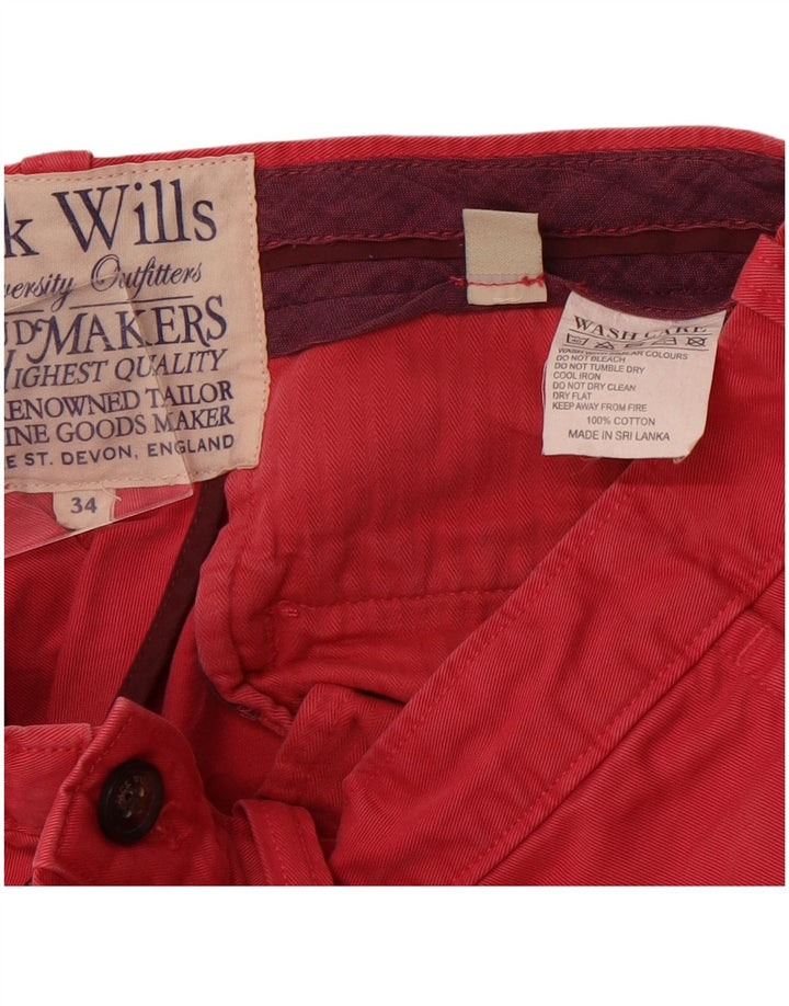 Męskie spodenki Chino Jack Wills W34, duże, różowe, bawełniane