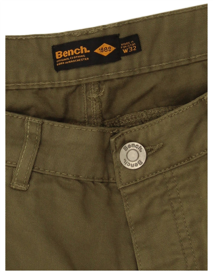Męskie spodenki cargo Bench W32, średnia bawełna khaki
