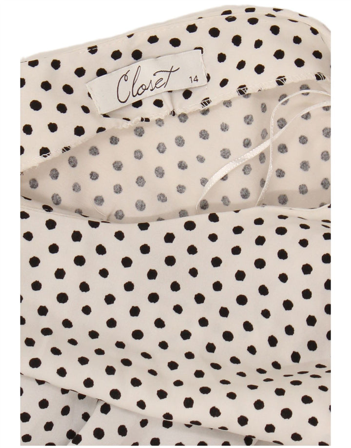 Damska sukienka bez rękawów CLOSET UK 14, średnia czarna w kropki