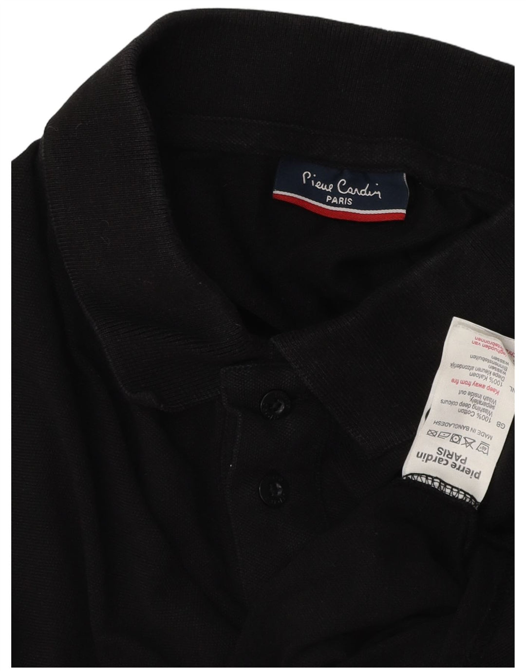 Męska koszulka polo Pierre Cardin, duża, czarna, bawełniana