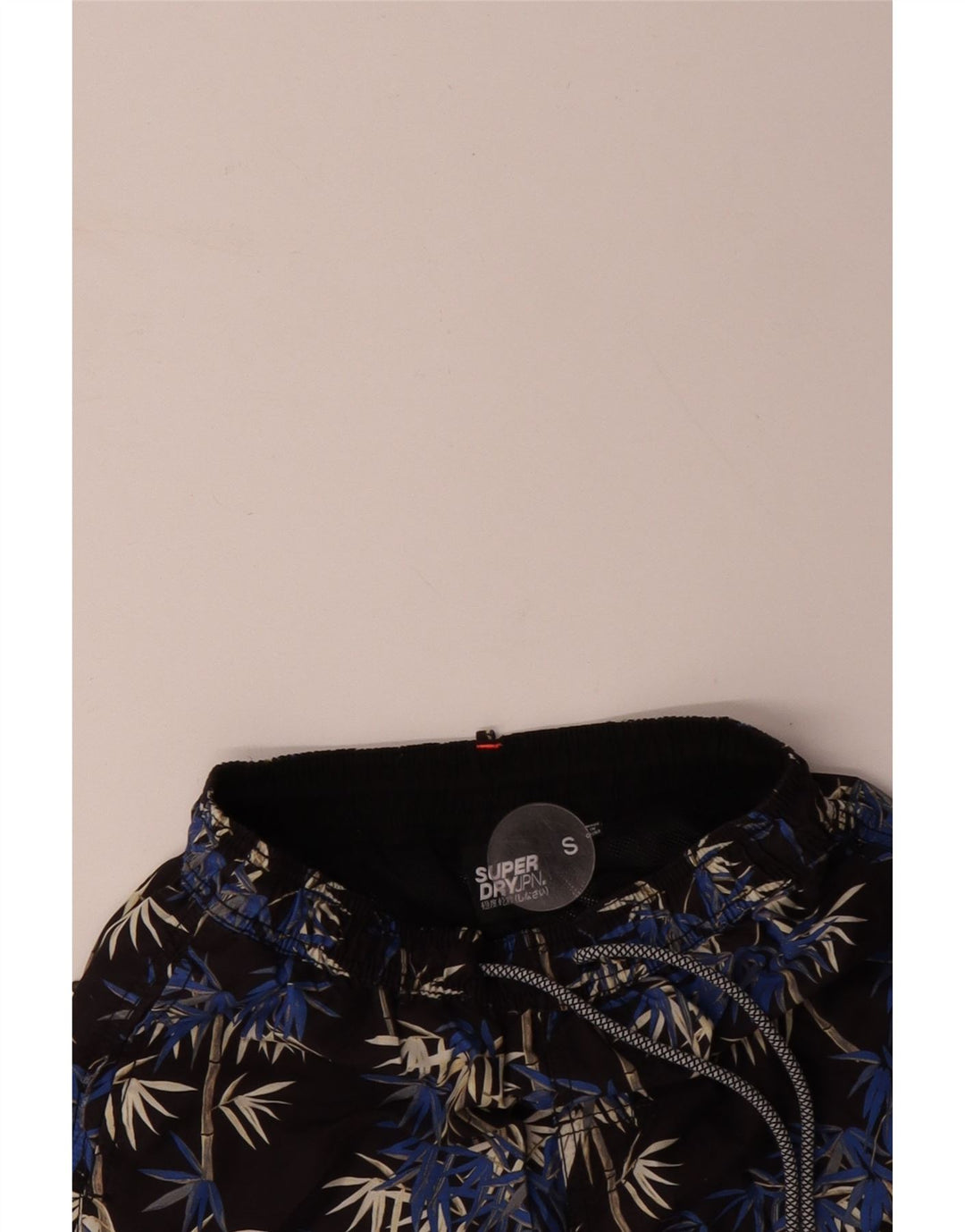 Damskie spodenki kąpielowe SUPERDRY, małe, czarne, z poliestru w kwiaty