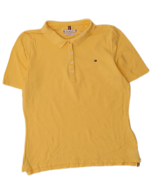 Damska koszulka polo o regularnym kroju Tommy Hilfiger UK 10, mała żółta
