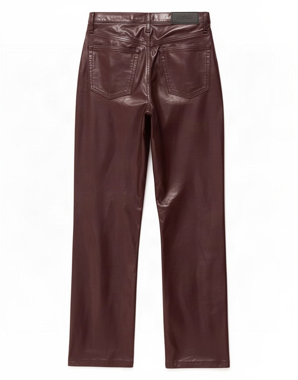 Proste spodnie damskie Topshop UK 8 Small W26 L26 Fioletowy poliuretan