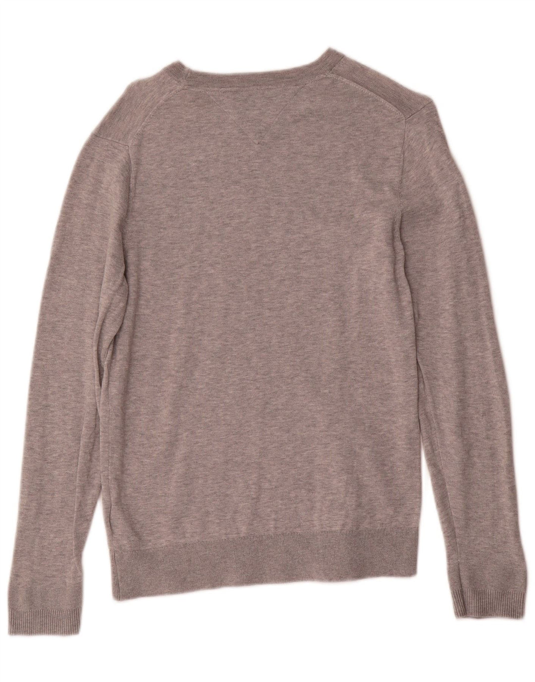 Męski sweter z dekoltem w łódkę Tommy Hilfiger, mały, szary, bawełniany