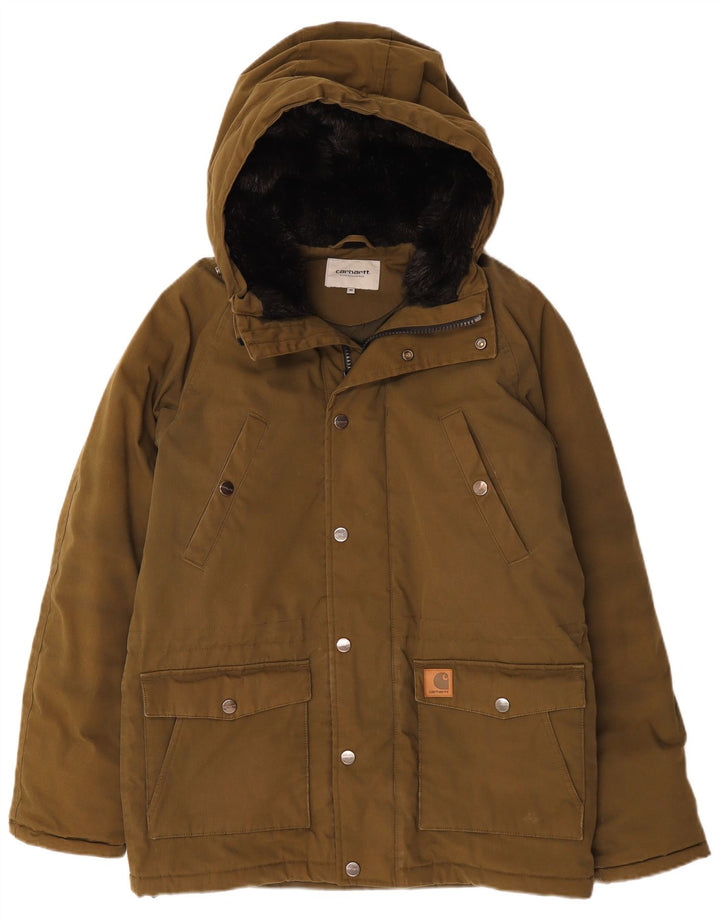 Męska kurtka z kapturem Carhartt UK 38, średnia bawełna khaki