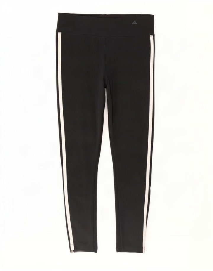 Damskie legginsy Adidas Climalite UK 8/10, małe, czarne, poliestrowe