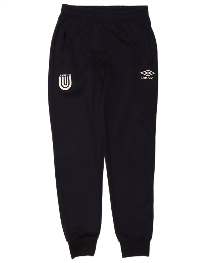 Męskie spodnie dresowe Umbro z grafiką, małe, granatowe, poliestrowe