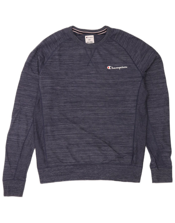 Sweter męski Champion, średni, granatowy, bawełniany w paski