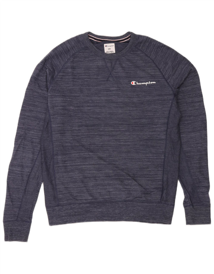 Sweter męski Champion, średni, granatowy, bawełniany w paski