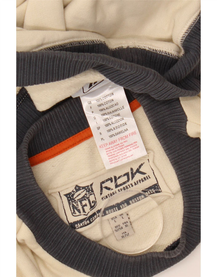 Męski sweter REEBOK Miami Dolphins, duży, w kolorze złamanej bieli