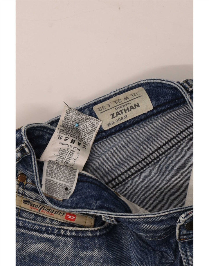 Diesel Męskie Zathan Bootcut Jeansy W31 L32 Niebieskie bawełniane