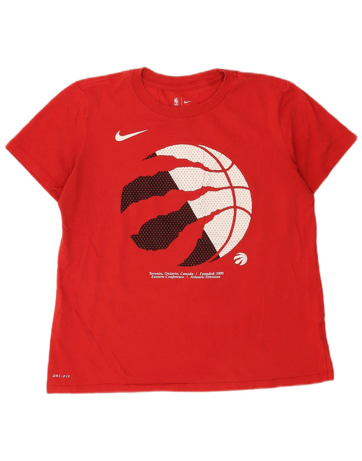 Męska koszulka z grafiką Nike Dri Fit, bawełniana, średnia czerwona