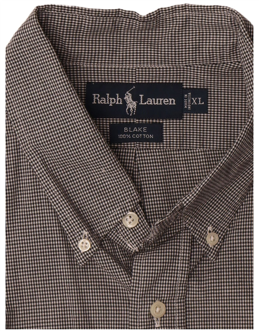 Koszula męska Ralph Lauren Blake XL, szara, bawełniana kratka