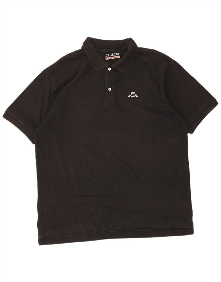 Męska koszulka polo Kappa 2XL Czarna, bawełniana