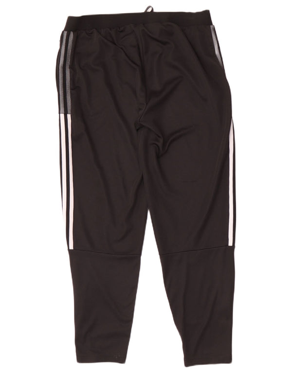 Damskie spodnie dresowe Adidas UK 16/18, duże, czarne, poliestrowe