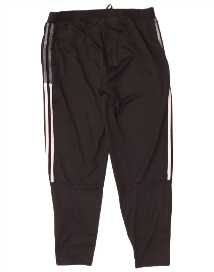 Damskie spodnie dresowe Adidas UK 16/18, duże, czarne, poliestrowe