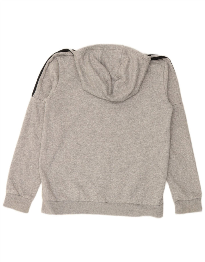 Chłopięcy sweter z kapturem ADIDAS z grafiką 13-14 lat, szara bawełna