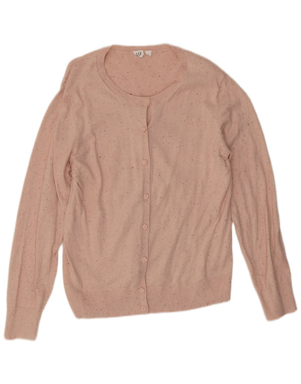 Sweter damski Gap Cardigan UK 14, duży, różowy, bawełniany w plamki