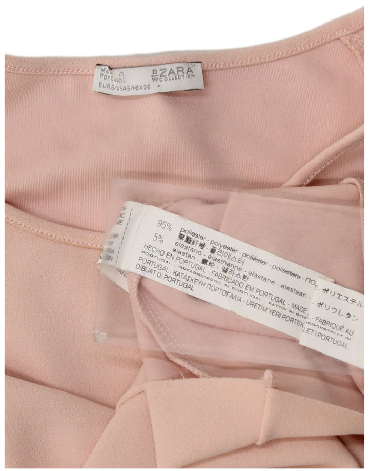 Bluzka damska Zara Crop Batwing Top UK 10 Small Pink Polyester