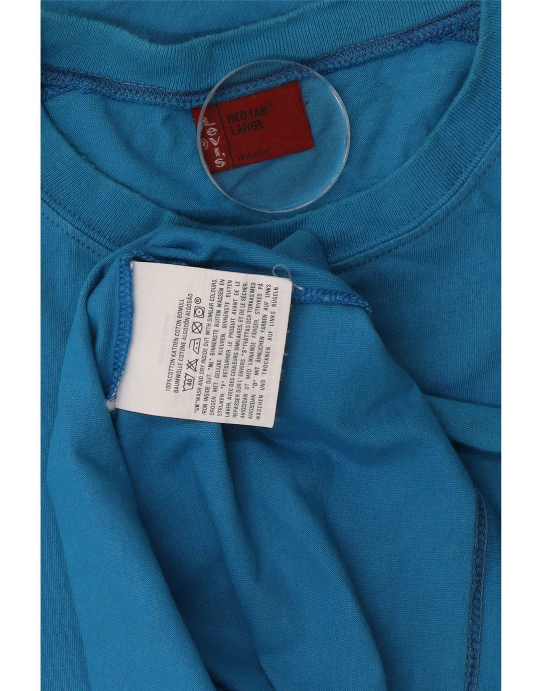 Męski graficzny top Levi's z długim rękawem, duży, niebieski, bawełniany w bloki kolorów