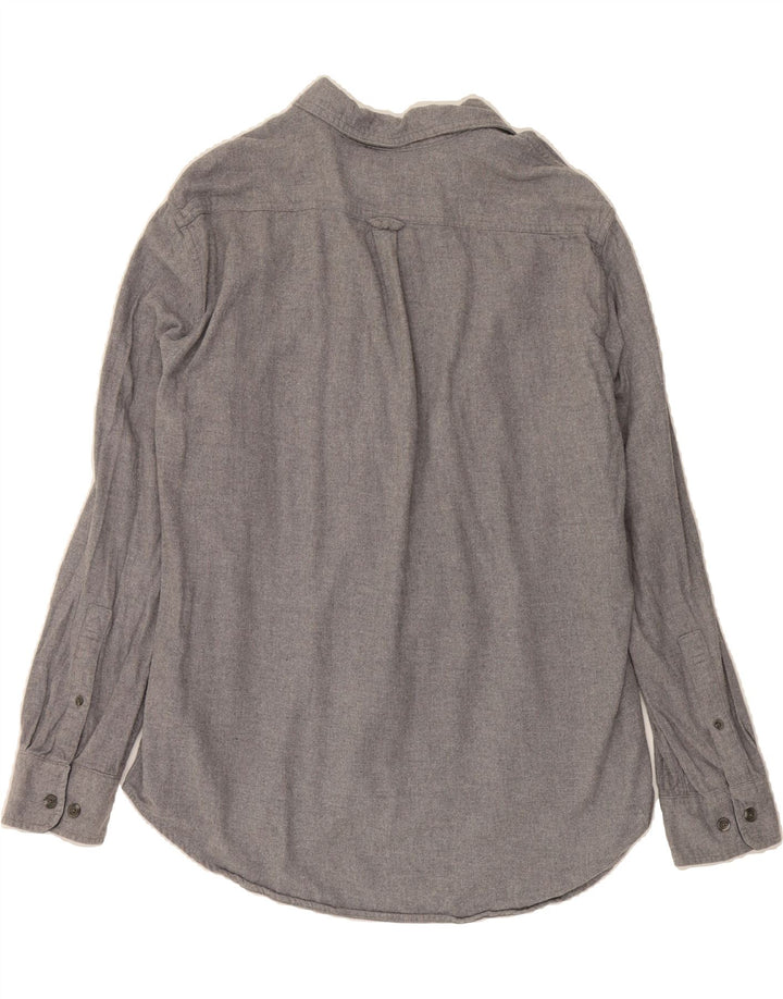 EDDIE BAUER Mens Flannel Shirt 2XL Grey Cotton Vintage Eddie Bauer and Second-Hand Eddie Bauer from Messina Hembry 