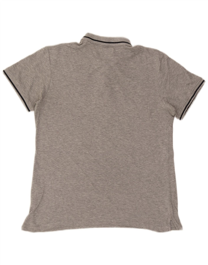 Męska koszulka polo Jack & Jones, średnia szara bawełna w cętki
