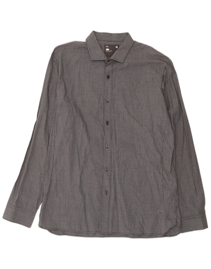 G-Star Mens Shirt 2XL Grey Gingham Cotton