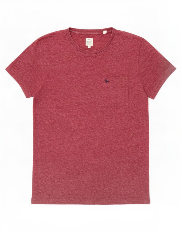 T-shirt męski Jack Wills, średniej wielkości bordowa bawełniana nakrapiana