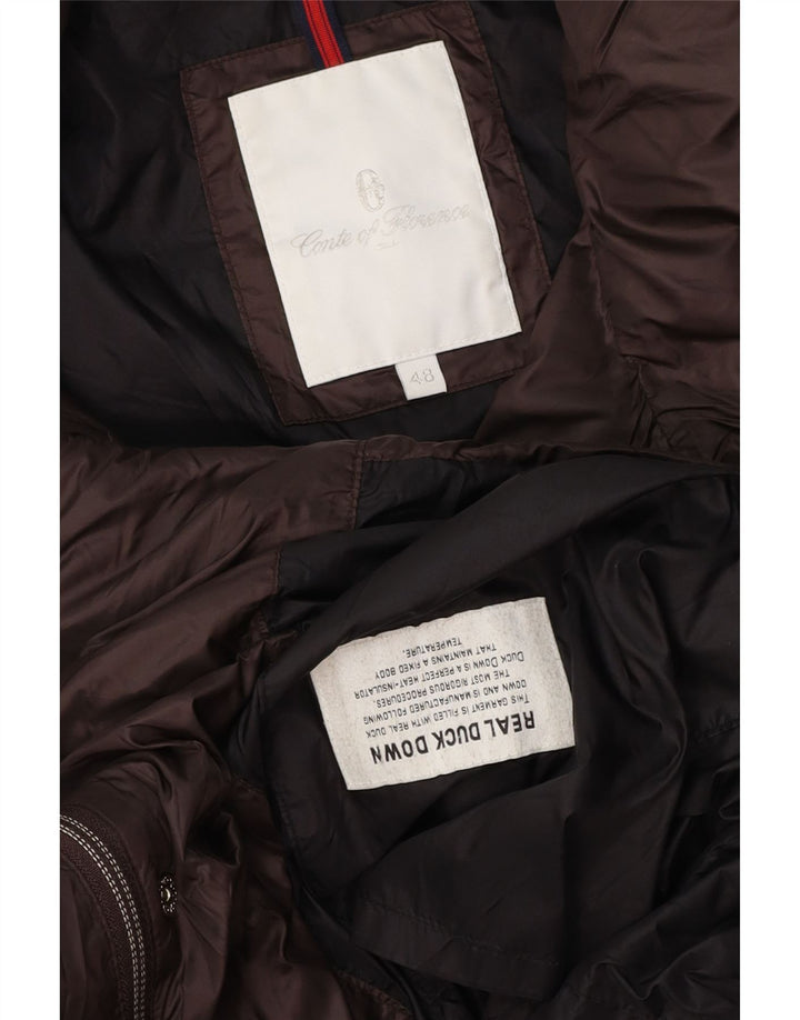 CONTE OF FLORENCE Womens Padded Coat IT 48 XL Brown Vintage Conte of Florence and Second-Hand Conte of Florence from Messina Hembry 