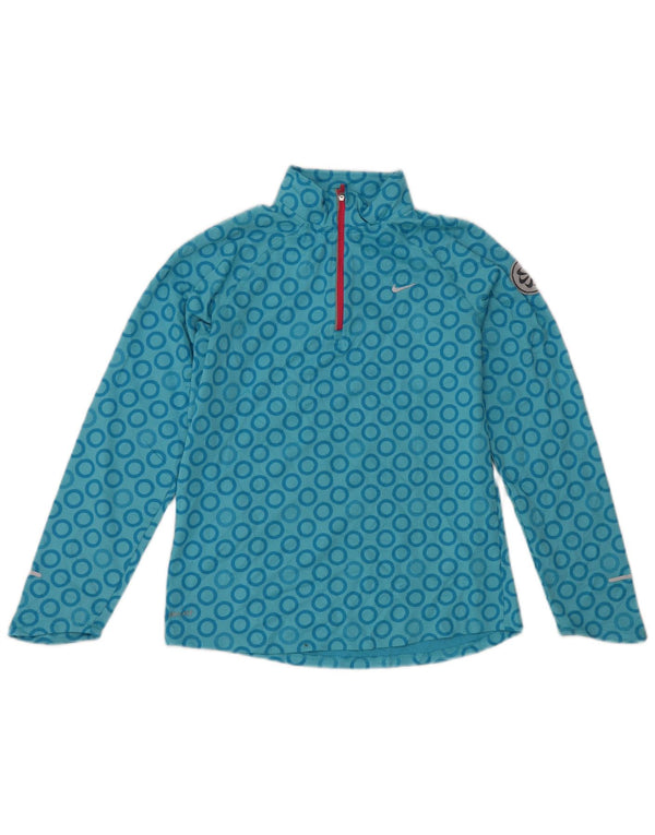 Dziewczęca bluza dresowa z zamkiem błyskawicznym Nike 13-14 lat XL, niebieska geometryczna