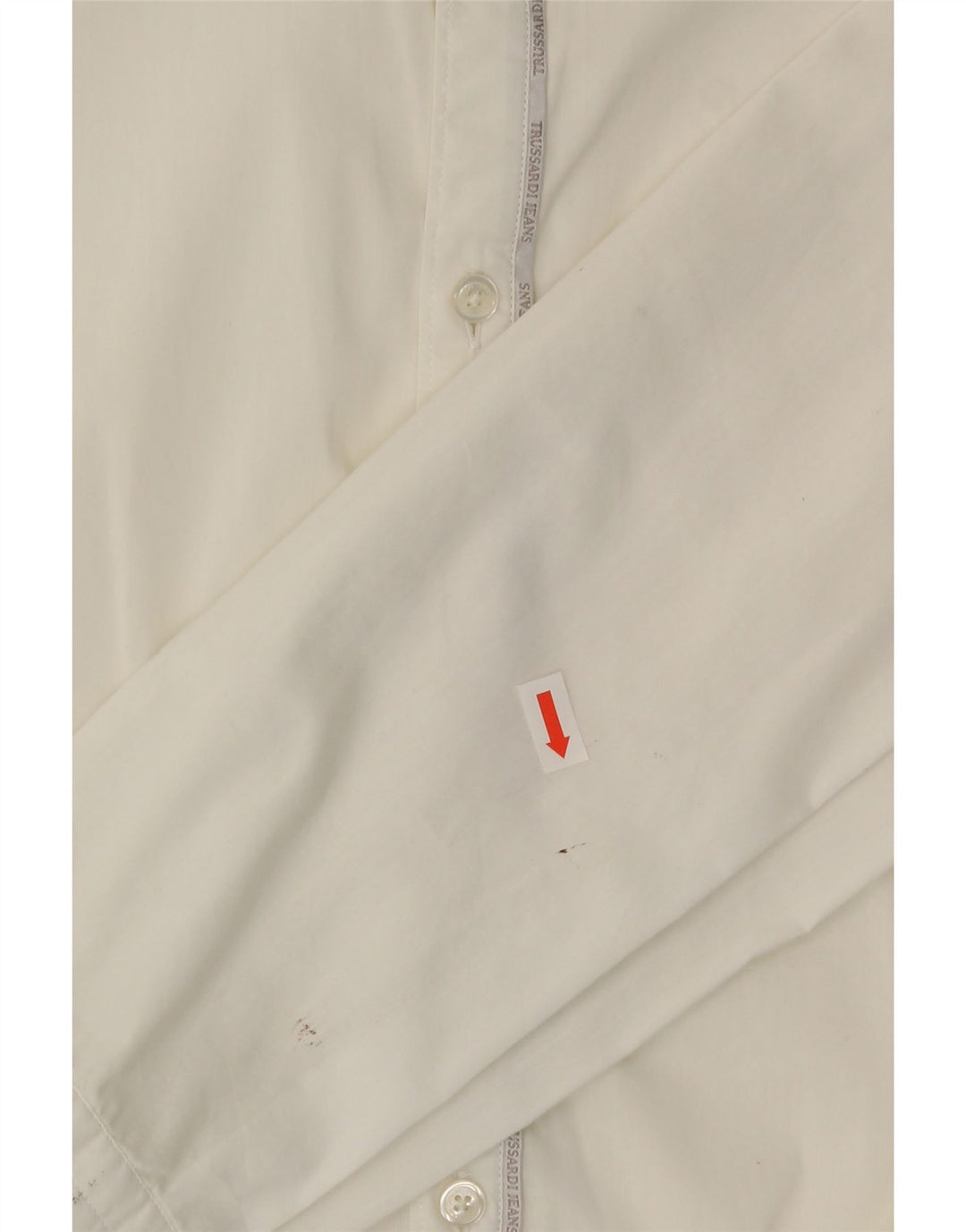 TRUSSARDI JEANS Mens Shirt XL White Vintage Trussardi Jeans and Second-Hand Trussardi Jeans from Messina Hembry 
