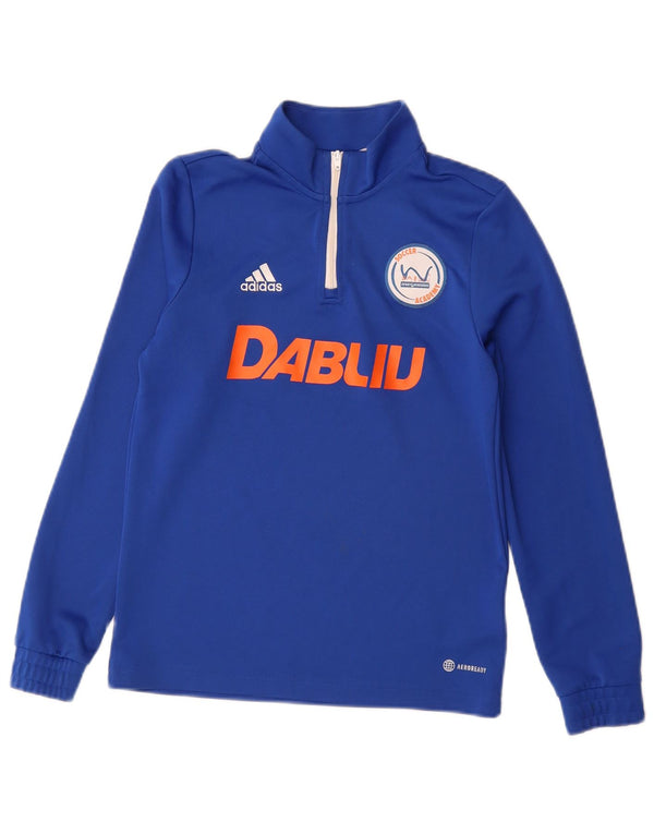 Chłopięca koszulka Adidas Dabliu Soccer Academy Graphic z długim rękawem 11-12 lat niebieska