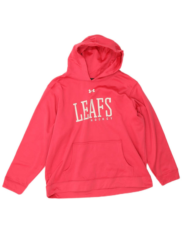 Bluza z kapturem Under Armour Leafs Hockey Loose Fit dla dziewcząt 13-14 lat XL, różowa
