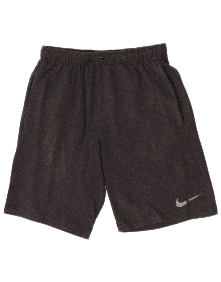 Męskie spodenki sportowe Nike Dri Fit, małe, szare, nakrapiane wiskozą